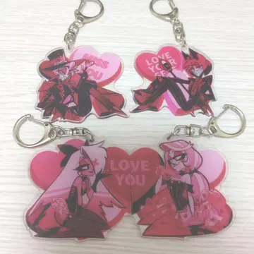 해즈빈 호텔 발렌타인 아크릴 키링 2세트