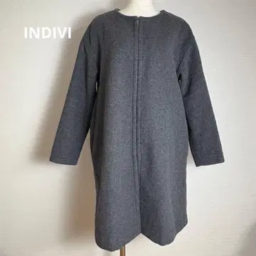 [인디비] 노카라 코트 체크 안감 깔끔 단정 출퇴근 40