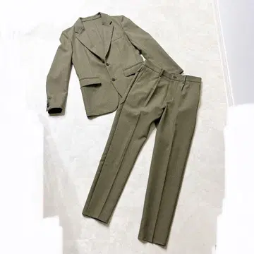 나노 유니버스 남성용 셋업 수트 카키 캐주얼 비즈니스 S