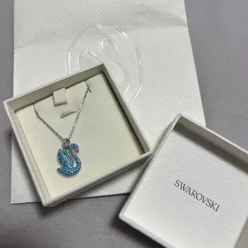 Swarovski 블루스 백조 목걸이