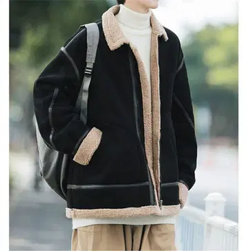 [ 새상품급 ] 남성용 코트 무스탕 코트 무스탕 자켓 보아 안감