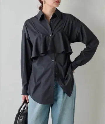 미사용 새상품 개럴개런트 레이어드 셔츠 차콜