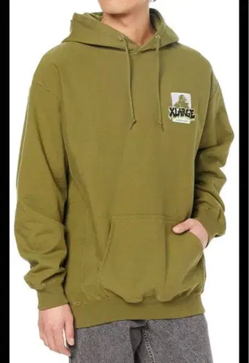 XLARGE 올리브 후드 부착 후드티