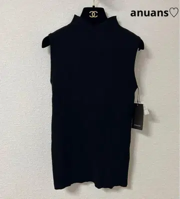 [ 새상품 ] anuans 실크 블렌드 슬리브리스 니트 풀오버