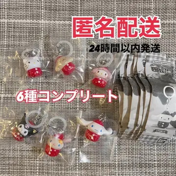 산리오 캐릭터 캡슐 토이 딸기 메지루시 액세서리 전 6종 컴프