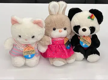YOSHITOKU 봉제 인형 세트 고양이 토끼 팬더