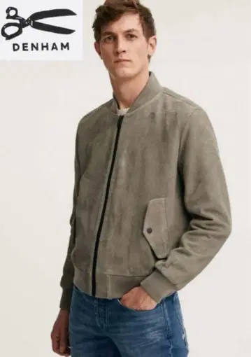 덴함 스웨이드 봄버 자켓