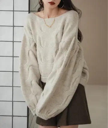 hinari 케이블 MIX 라메 니트