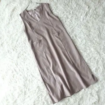 사만사 모스모스 blue V넥 원피스 모카 깔끔한 내추럴 F