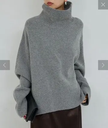 미사용 새상품 개럴개런트 울 터틀 풀오버 그레이