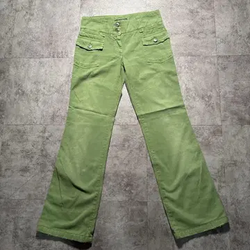archive d&g 부시 팬츠 플레어 팬츠 부츠컷 옐로우 그린
