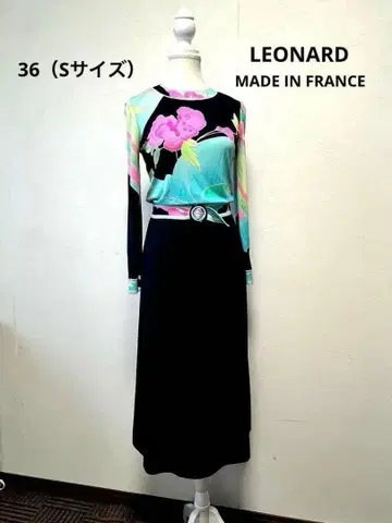 새상품급 레오나르 LEONARD FASHION 실크 혼방 꽃무늬 원피스