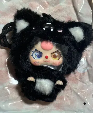 베이비 쓰리 미니 미니허그 검은 고양이 오드아이 베이비쓰리