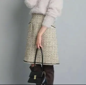 택 포함 새상품 저스길리티 블레이드 트위드 미니 스커트