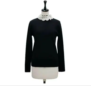 2025 신상 Bebeod 새상품 플라워 레이스 넥 디자인 니트