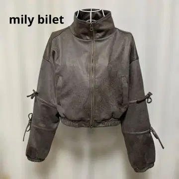 mily bilet 리본 블루종 다크 브라운 L