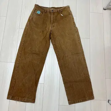 Younger Song 데님 팬츠 브라운 A라인