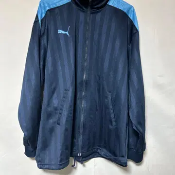 PUMA 네이비 스트라이프 저지 L 사이즈