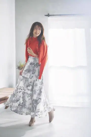 마이 스트라다 거울 플라워 스커트