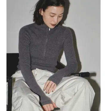 TODAYFUL 하프집 립 니트