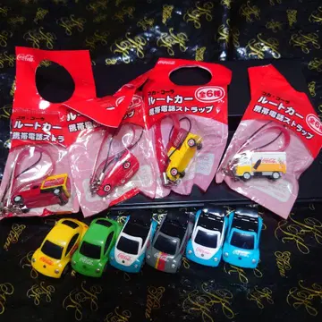 코카콜라 힙스터 미니카 6개&스트랩, 루트카 4종 세트