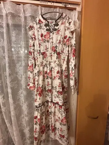 플라워 프린트 맥시 드레스 차이나풍