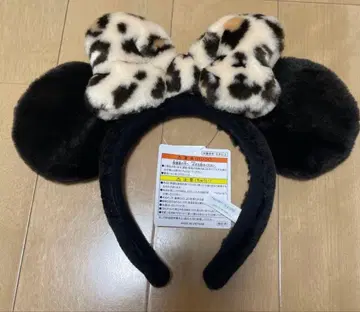 새상품 디즈니 리조트 미니 머리띠 레오파드 무늬