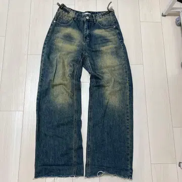 A.T.C. 와이드 레그 데님 A라인 실루엣 페이드 가공 스트릿