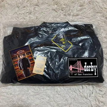 새상품 블랙 골드 더비 오브 샌프란시스코 더비 자켓 스티커 포함