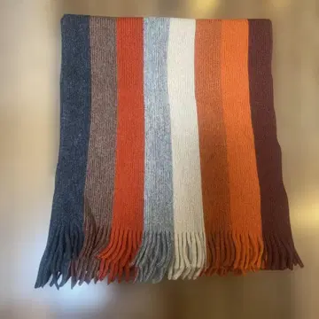 GLOSTER 머플러 오렌지 브라운