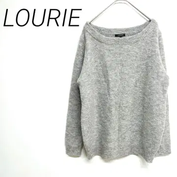 LOUNIE 그레이 오프숄더 니트 F 신축성 가을/겨울 부드러움 심플