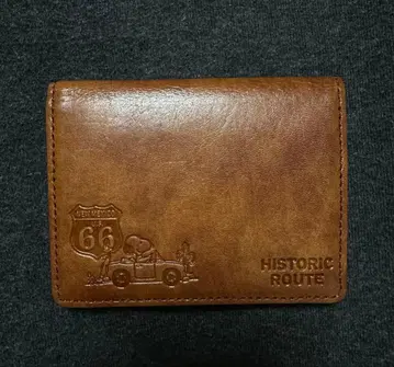 스누피 PEANUTS 패스 케이스 천연 가죽