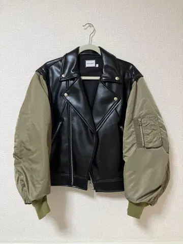 라이더 자켓 블랙/카키