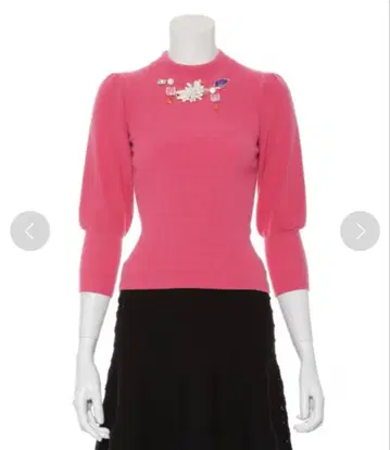 SNIDEL 브로치 비쥬 니트 풀오버