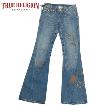 TRUE RELIGION / 플레어 데님 팬츠 데코 사양 W26 c088