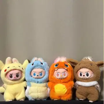 Labubu 포켓몬 인형옷 피카츄 꼬부기 히토카게 이브이