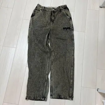 SEQUENZ 와이드 데님 자수 스트릿