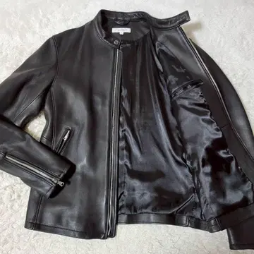 새상품급 유나이티드 애로우즈 램 가죽 싱글 라이더 양가죽 블랙 L