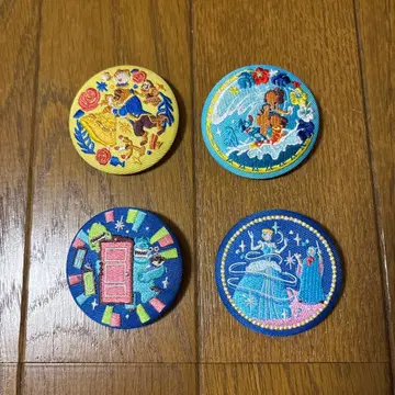 디즈니 자수 캔뱃지 2 4개 세트