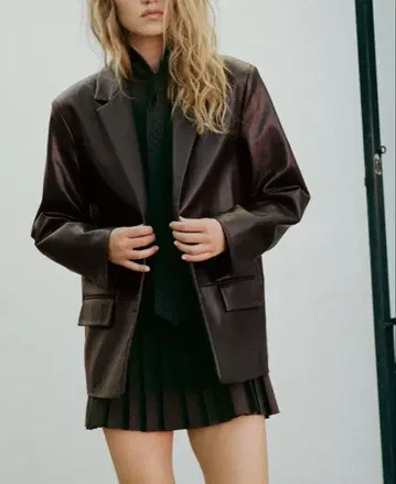 ZARA 완판! 페이크 가죽 자켓