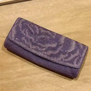 도쿄 수제 자수 핸드메이드 새상품급 부용꽃 모양 비즈 백