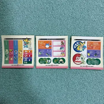 포켓몬 스티커즈 컴팩트 게임편 보드게임 스티커 3장 세트