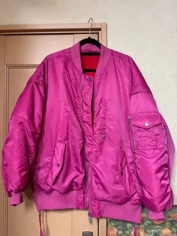 MAISON SPECIAL 핑크 MA-1 자켓