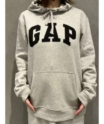GAP 아치 로고 후드티 라이트 그레이