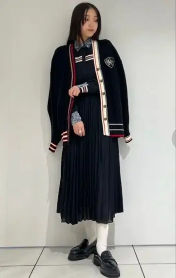 FURFUR 레오파드 플리츠 원피스