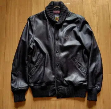 100주년 기념 모델 SCHOTT 가죽 바시티 자켓