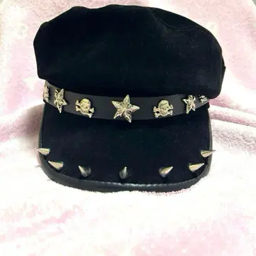 새상품급 펑크 캡 헌팅 캡 모자 V계 지뢰계 스터드 스컬