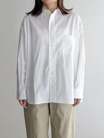 TICCA/티카 스퀘어 빅 셔츠 화이트