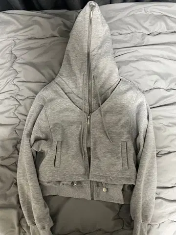 변형 그레이 후드티