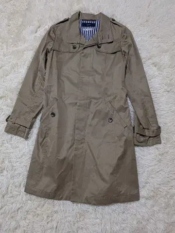 SHIPS 베이지 트렌치코트 36 얇은 소재 토마스 메이슨